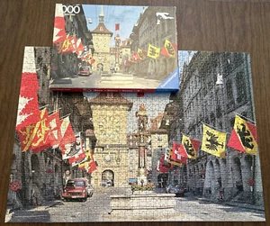 1981 Ravensburger Puzzle Bern Clock Tower/Fountain Made in West Germany-1000 Pc - Picture 1 of 10