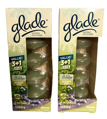8 NUEVAS velas de aceite perfumadas Glade Bayberry Spice descontinuadas vacaciones de Navidad Foto 1 de 4