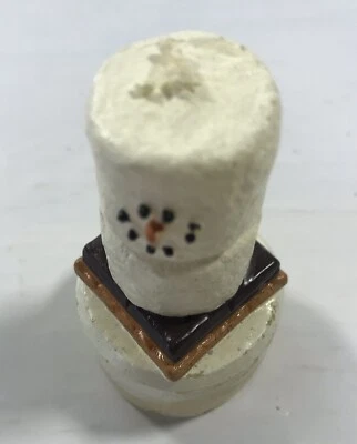 SMORES Small Single CANDLE CHOCOLATE MARSHMALLOW Graham Cracker CAMPFIRE Display - Image 1 of 4