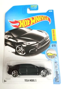 Hot Wheels Tesla Model S Black #43 - 2017 Factory Fresh - Picture 1 of 2