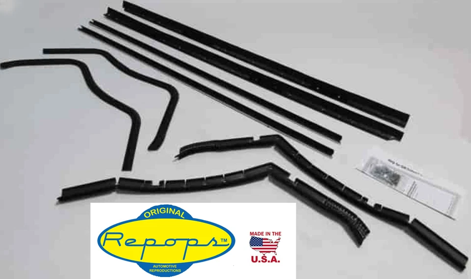 1971 1972 1973 Riviera Boat Tail Door Window Felt Fuzzies Rubber Seal 8 Pc Kit — 第 1/1 张图片