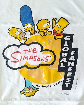 THE SIMPSONS MAGLIETTA T-SHIRT BART HOMER GROENING MAGLIA VINTAGE ANNI 90 XL - Imagen 1 de 4