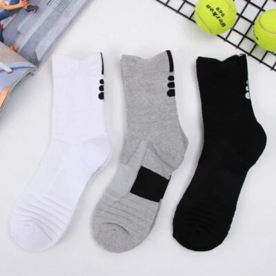 Pro Mens Womens Basketball Sports Ankle Socks Cotton Running Hiking Compression - Image 1 of 4