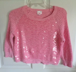 Girl's - Justice - Pink Sequin - Sweater - Size 14 - Picture 1 of 1