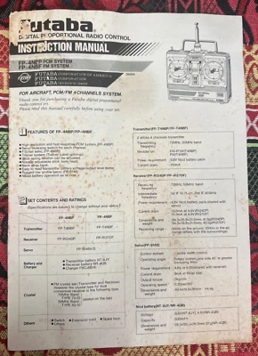 FUTABA Digital Proportional Radio Control Instruction Manual PCM FM System ST7 - Image 1 of 4