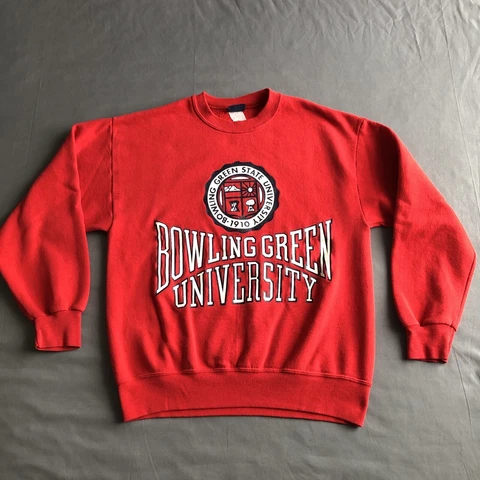 Vintage Bowling Green University Crewneck Red Large Jansport USA Made VTG NCAA Cover