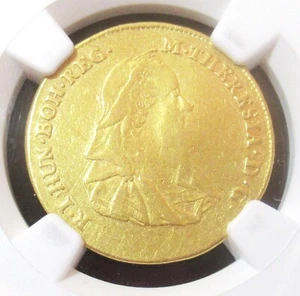 Transylvania: Maria Theresia gold 2 Ducat 1770 H-G XF Details NGC - Picture 1 of 4