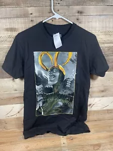 Marvel Loki Thor T Shirt Men’s (S) Black Superhero Short Sleeve Small Tee Top - Picture 1 of 3