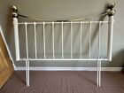 Laura Ashley Hastings Headboard In Ivory/brass Finish For King 5’ Divan Bed