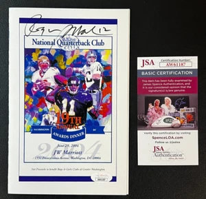 Roger Staubach Signed QB Club Program JSA w/COA Dallas Cowboys NFL Heisman HOF! - Picture 1 of 4