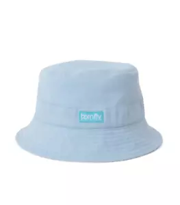 Born Fly Reversible Ice Blue & White Bucket Style Fishing Cap Bucket Hat - Picture 1 of 4