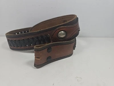 Cinturón de cuero vintage para hombre 32 cabeza india con cordones de botones Foto 1 de 4