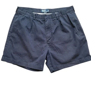 Polo Ralph Lauren Navy Pleated Front Andrew Bermuda Shorts Men's 38 Inseam 9" - Picture 1 of 7