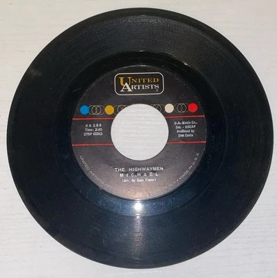 The Highwaymen – Michael / Santiano - 1963 - United Artists UA 258 7" Single Foto 1 de 2