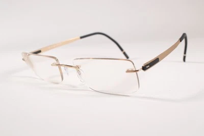 Silhouette Eyeglasses 5555 70 7530 Men Gold Rimless Titanium Glasses Frames - Image 1 of 4