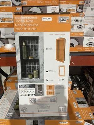 Ducha Doble Nicho 12 X 20 Pulgadas. Nuevo Foto 1 de 3