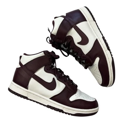 Tênis Nike Feminino Dunk High Burgundy Crush Tamanho 9.5 DD1869 - Imagem 1 de 4
