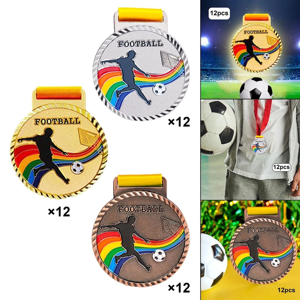 Medaglie di calcio da 12 pezzi per medaglie dei vincitori dei premi per le - Immagine 1 di 1