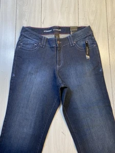 Lane Bryant Womens Blue Dark Wash Straight Denim Jeans Sz 14 NWT! - Picture 1 of 8