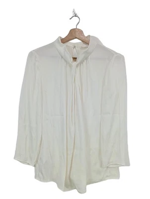 HUGO BOSS Blusa de manga larga Mujeres Blusa Talla EU 36 blanco elegante - Imagen 1 de 4