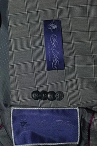 NEW 56L SEAN JOHN Men's Gray Plaid 2-button Sport Coat Jacket Blazer - Picture 1 of 16