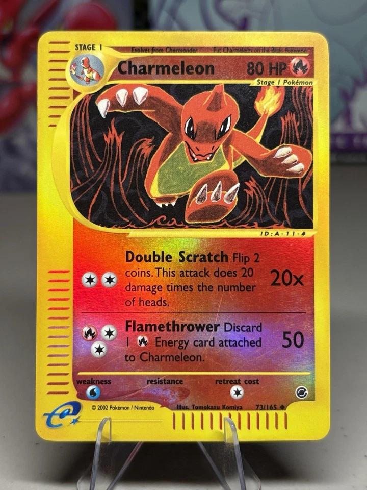 Pokemon TCG: 2002 Expedition Base Set Charmeleon 73/165 Reverse Holo LP - Image 1 of 4