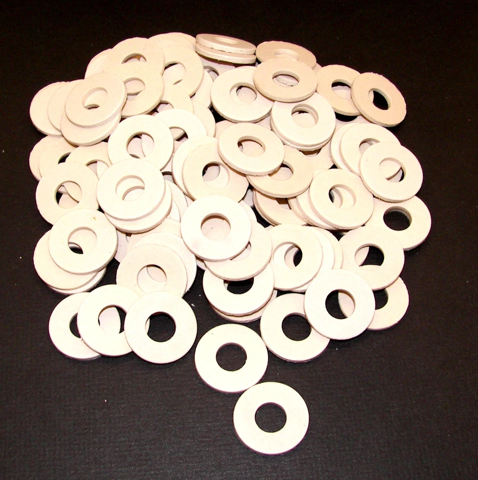 100 Tattoo Machine White Fiber Coil Core Washers, binder Parts, coil wire USA - Image 1 of 1