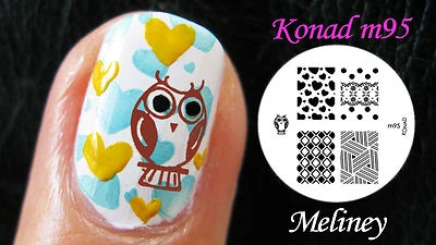 Konad Image Plate M95 for Stamping Nail Art Transfer Metal Stencils - Image 1 of 2