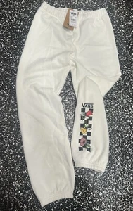 New Vans KIDS  Poppin Poppies Sweatpants Marshmallow - Picture 1 of 3
