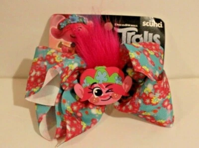Scünci Trolls World Tour Poppy Bow Hair Clip NIP - Image 1 of 4