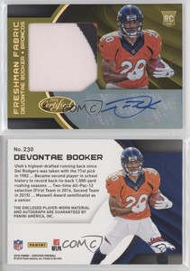 2016 Certified Mirror Gold /25 Devontae Booker #230 Rookie Auto RC