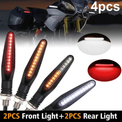 4x Motorrad LED Blinker mit Lauflicht Laufeffekt 12V M10 E-geprüft Quad Roller - Bild 1 von 4