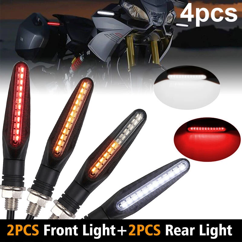 4x Motorrad LED Blinker mit Lauflicht Laufeffekt 12V M10 E-geprüft Quad Roller - Bild 1 von 4