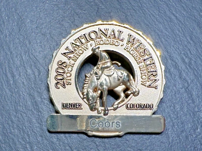 Prendedor insignia cerveza National Western Stock Show & Rodeo Denver Coors 2008 G490 Foto 1 de 4