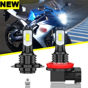 H7 H9 6000K HID LED Headlight Bulbs Lights for Kawasaki Vulcan 2000 2004-2009 - Foto 1 di 12