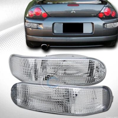 Crystal Clear Rear Bumper Reverse Backup Lights Lamps k2 For 00-05 Mits Eclipse Foto 1 de 2