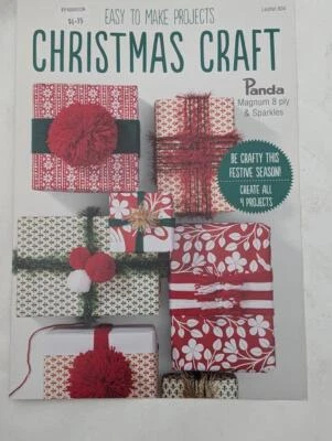 Panda 804  - Christmas Craft 4 Projects  Knitting Patterns 8 ply & Sparkles - Image 1 of 2