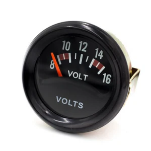 Ancillary Battery Voltmeter Volt Gauge Chrome 52mm 2" Classic Kit Car - Picture 1 of 5