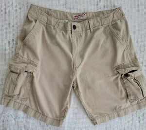 The Original Arizona Jeans Co. Cargo Shorts Khaki Tan Men's Size 40 Inseam 10 In - Picture 1 of 9