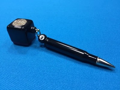 CHALK BOX, INC. 30-06 Powder Coated Bullet Billiard Pool Black Pocket Chalker Scuffer 8-Ball