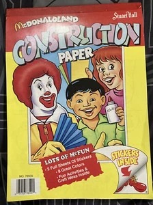 Vtg MCDONALDS MCDONALDLAND ACTIVITY BOOK PAD construction PAPER W/STICKERS SH - Picture 1 of 7