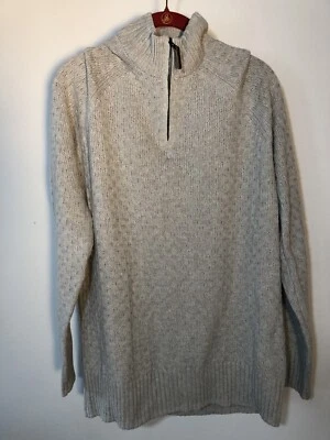 SmartWool Men's M Cozy Lodge Half Zip Sweater stone Heather Bin-P - Image 1 of 4