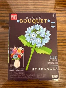 NEW, Block Bouquet HYDRANGEA Flower Building Block Set 112 Pieces - Picture 1 of 5