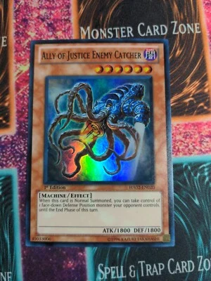 Yu-Gi-Oh! Ally of Justice Enemy Catcher HA02-EN020 1st Edition Super Rare NM  - Image 1 of 4