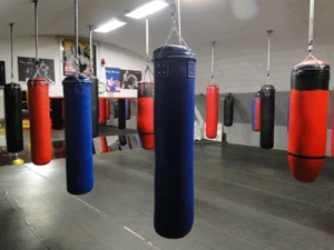 Boxsack | Halterung | mit Drehwirbel | Stahlkette | ungefüllt | Sandsack | Neu - Bild 1 von 7