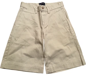 youth POLO Ralph Lauren Flat Front Khaki Tan Chino School Uniform Shorts boys 8 - Picture 1 of 3