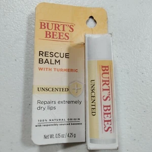 Burt's Bees Rescue Balm mit Kurkuma unparfümiert repariert trockene Lippen Neu - Bild 1 von 3
