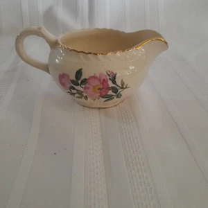 the harker pottery company Wild Rose Creamer With 22kt Gold Rim - Picture 1 of 6