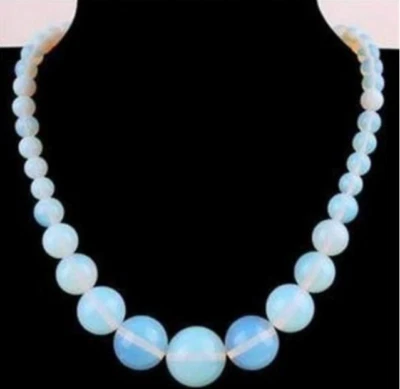 Редкий 6-14 мм натуральный Шри-Ланка лунный камень драгоценный камень круглый бисер ожерелье 18'' - Изображение 1 из 2