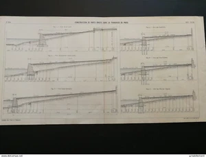 ANNALES PONTS et CHAUSSEES (DEP 75) - Plan de Contruction de ports de paris 1912 - Imagen 1 de 4
